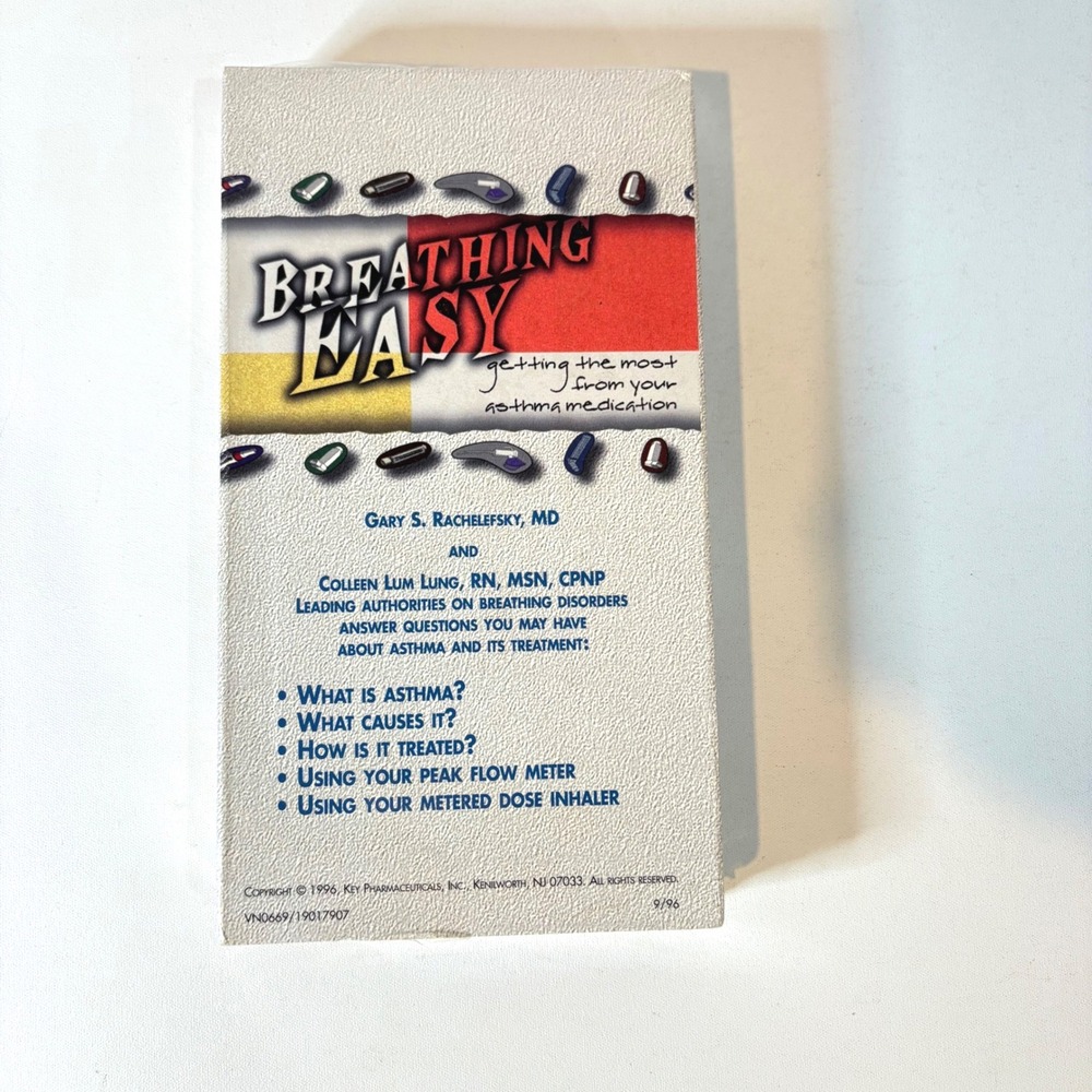 Breathing Easy Asthma Medication VHS Tape 1996 Gary Rachelefsky MD New Sealed